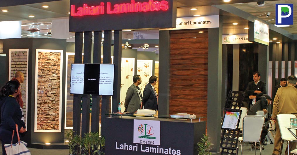 Lahari Laminates Pvt Ltd promoted their lazer cut and digital laminates at the exhibition in Delhi.