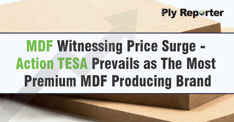 MDF witnessing price surge - Action TESA prevails as the most Premium MDF producing brand