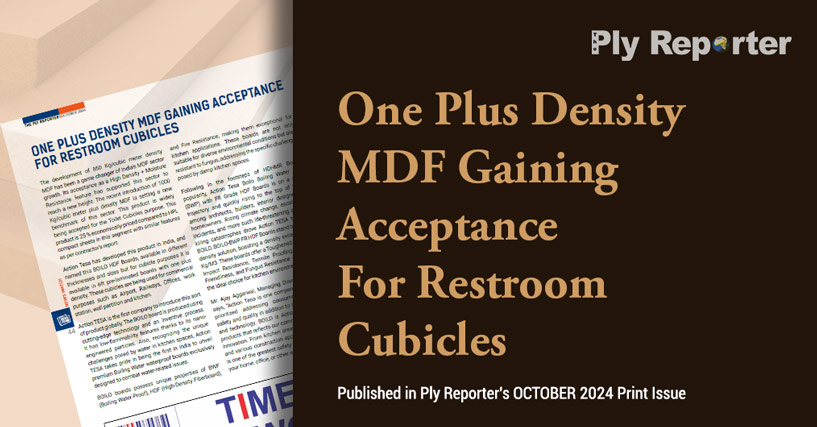 One Plus Density MDF Gaining Acceptance for Restroom Cubicles